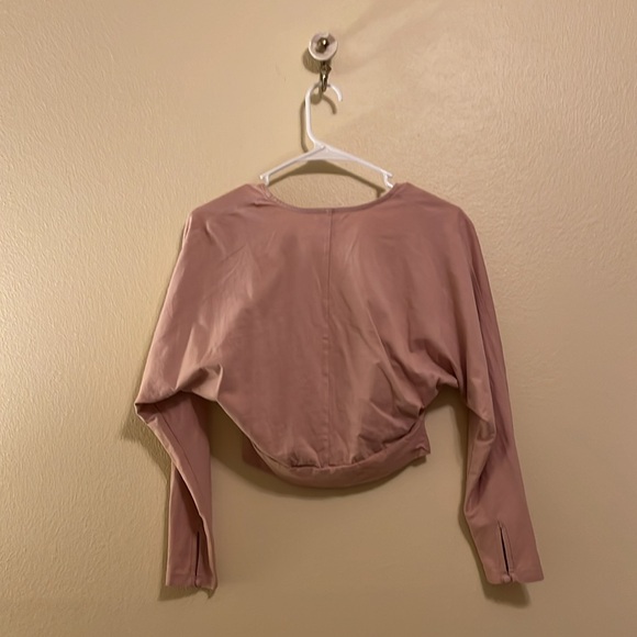 🩰 AMUSE SOCIETY 🩰 Pink Balletcore long sleeve top - Picture 3 of 4